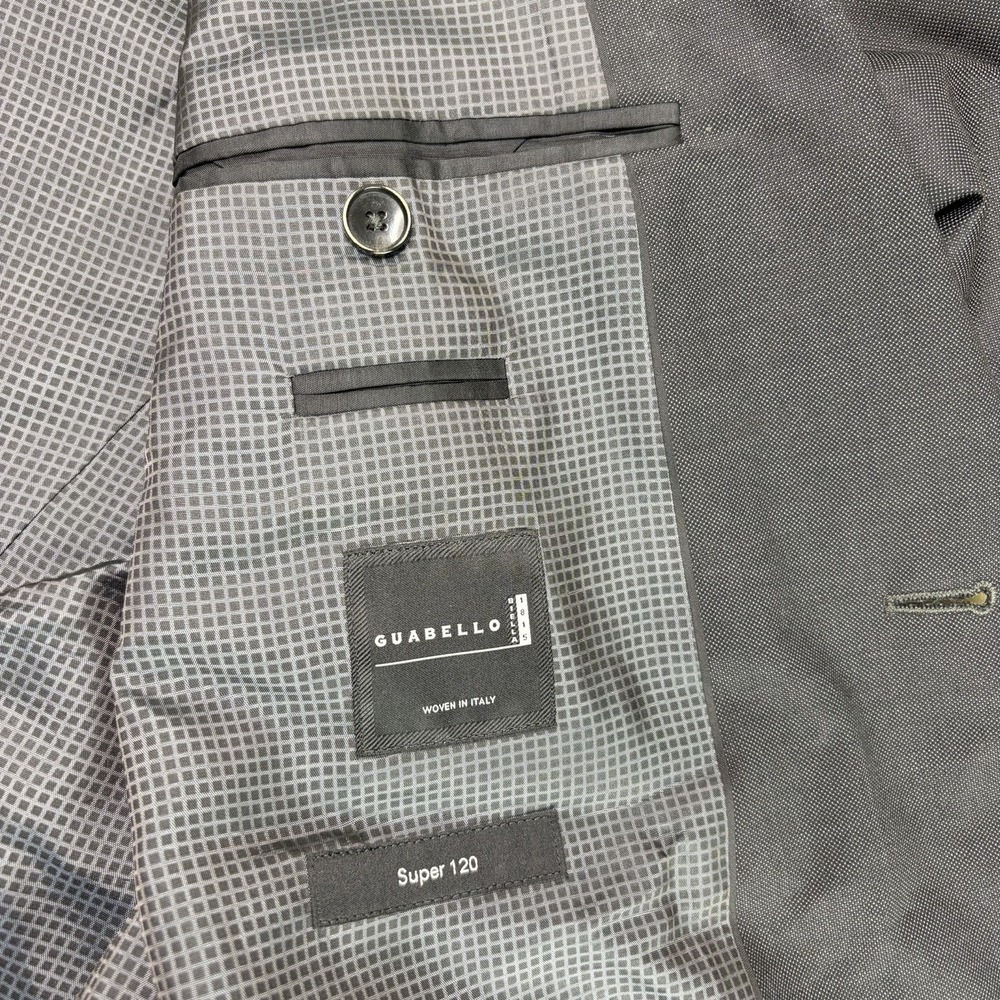 Hugo Boss Men's Super 120 100% Wool Birdseye Suit Gray Size 42R 36x32 - Picture 7 of 16